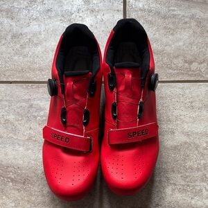 Peloton Red 'SPEED' Cycling Shoes with Dial Closure